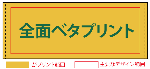 全面プリント　タオル