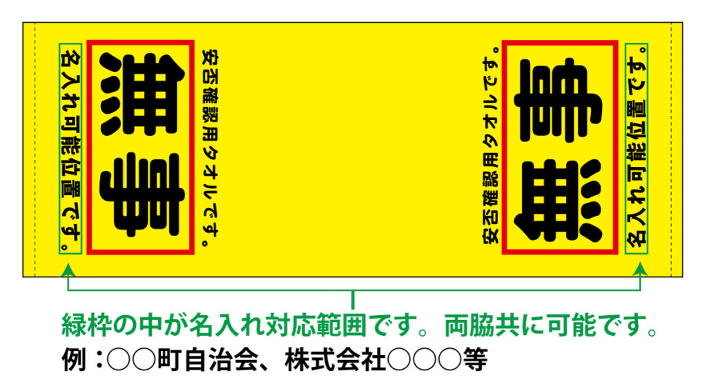 安否確認用タオル、無事ですタオルの販売 無事連絡や在宅サインの安全 ...